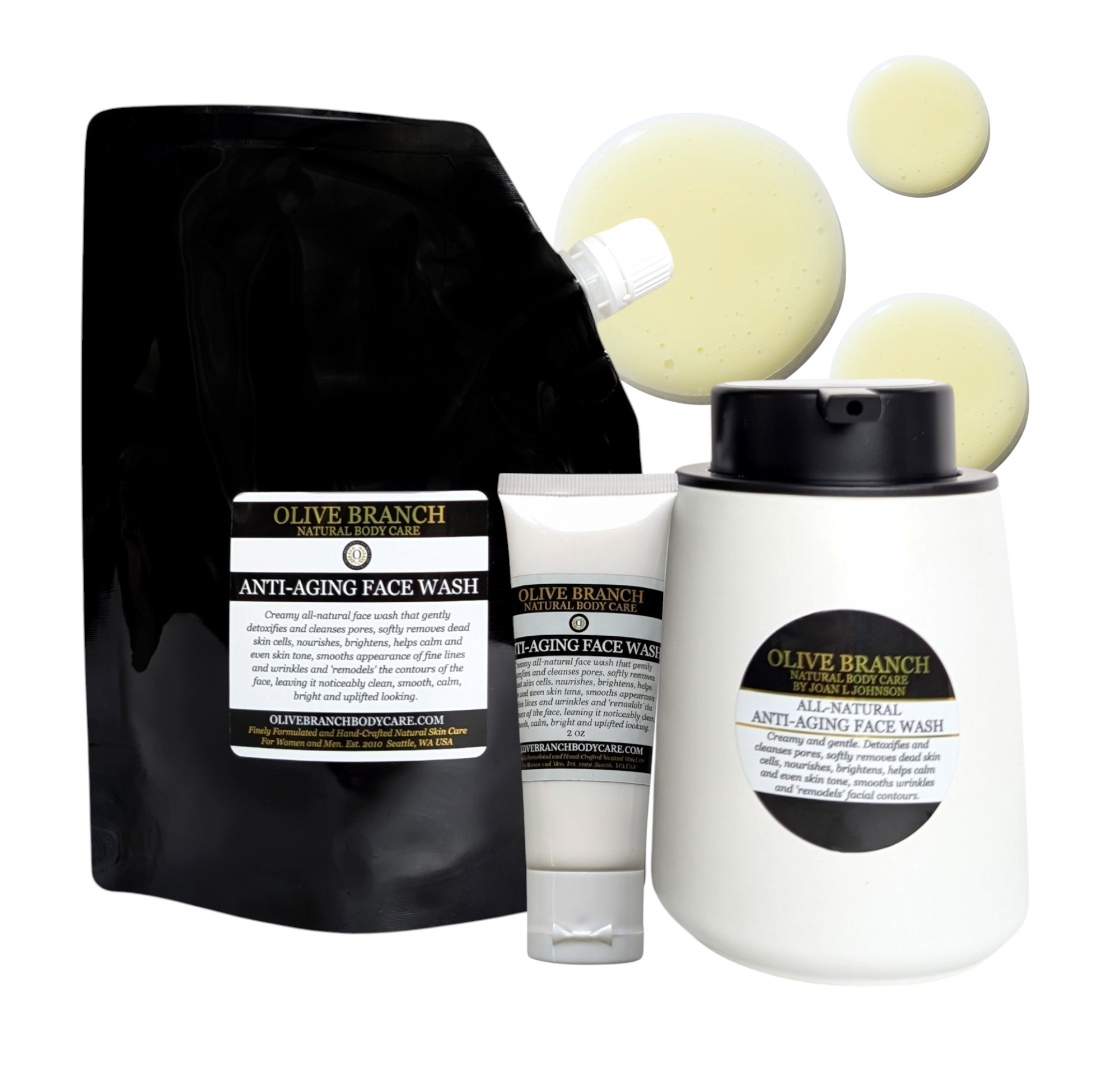 Anti-Aging Face Wash: (brightens, firms, calms)