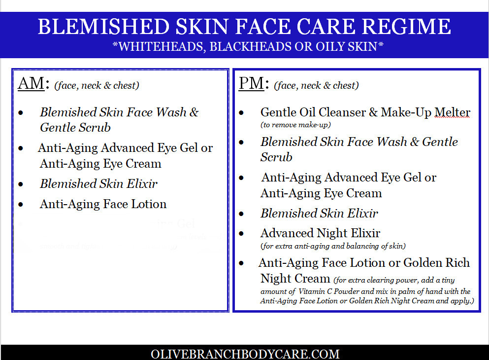 Blemished Face Care Regime Card Image