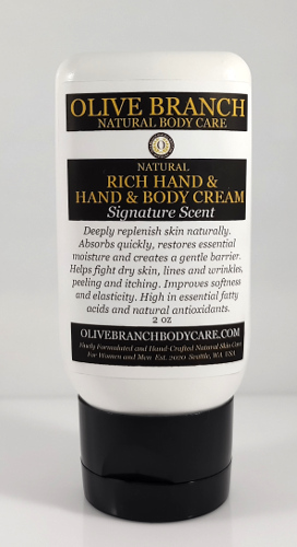 Rich Natural Hand And Body Cream: Signature Scent Travel SIze